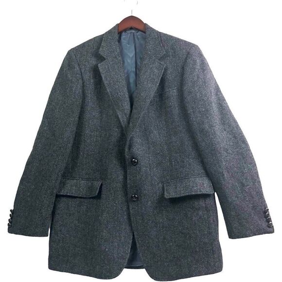 Lord & Taylor Other - Vintage Lord & Taylor Gray Black All Pure Wool Jacket